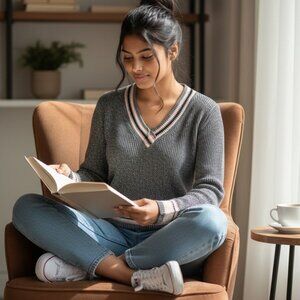 Lucy Paris Size M Teen Girls Top Silver Ribbed Stretch Black/Pink/Tan